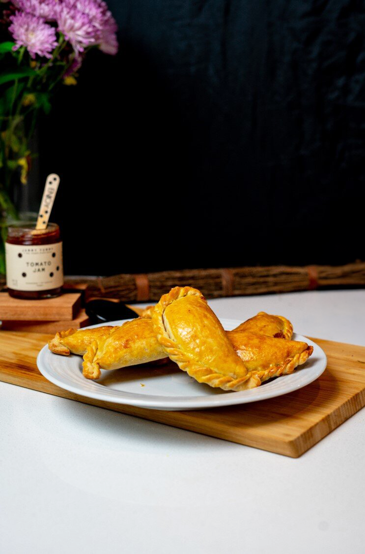 Cheese Empanadas with Tomato Jam